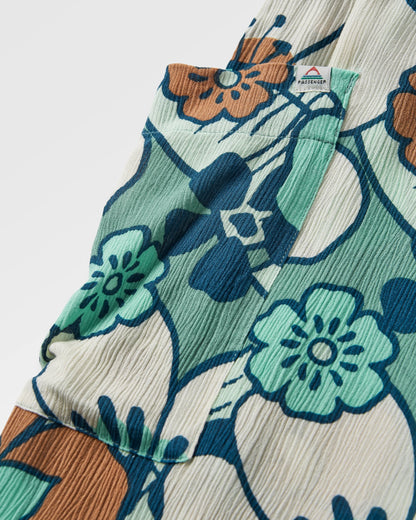 Someday Woven Trouser - Vintage Floral Aqua - Flatlay