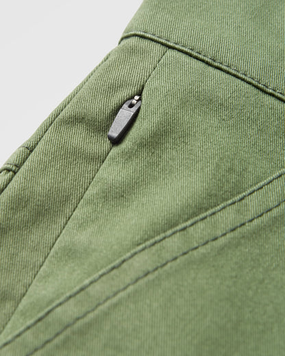 Lani Organic Twill Long Short - Wild Green - Flatlay