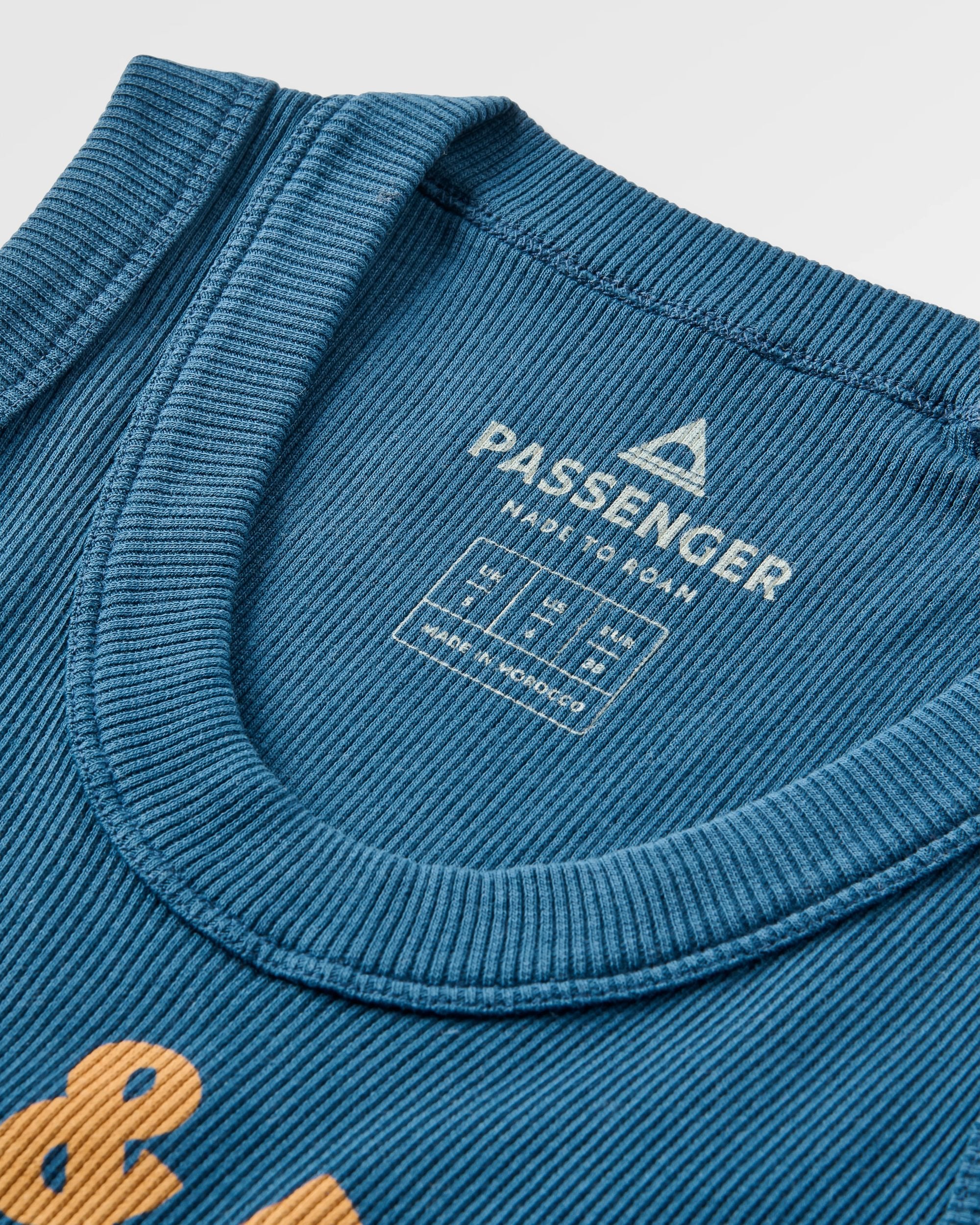 Dawning Ribbed Scoop Neck Vest - Dark Denim - Flatlay