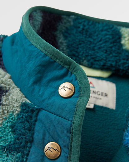 Navegado Recycled Soft-Touch Sherpa Fleece - Alpine Camo Rain Forest - Flatlay