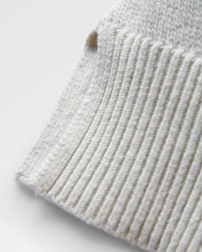 Cove Organic Cotton Knitted Hoodie - Off White - Flatlay