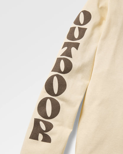 Patches Recycled Cotton LS T-Shirt - Birch - Flatlay