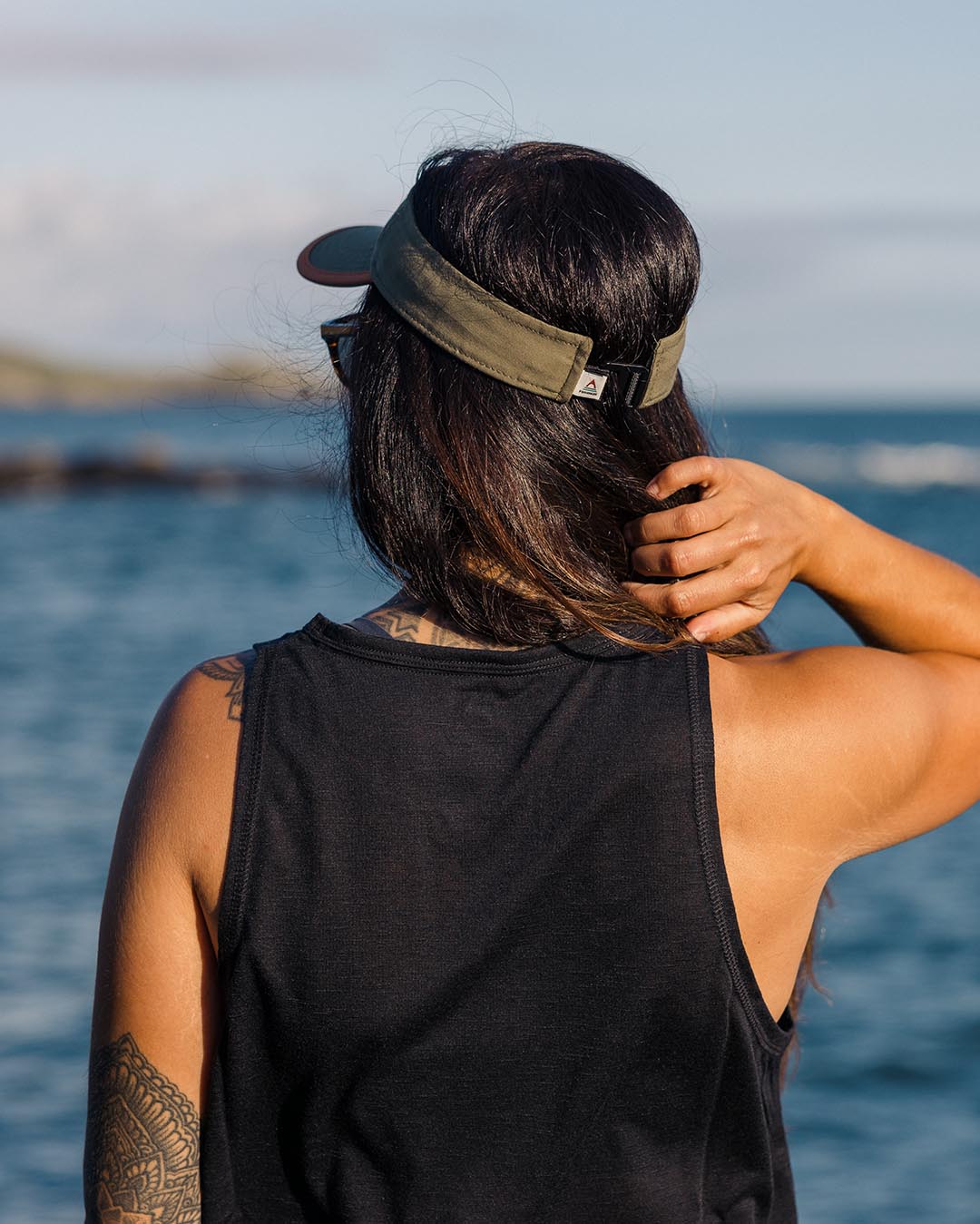 Lima Recycled Visor - Dusty Olive - Lifestyle - Female