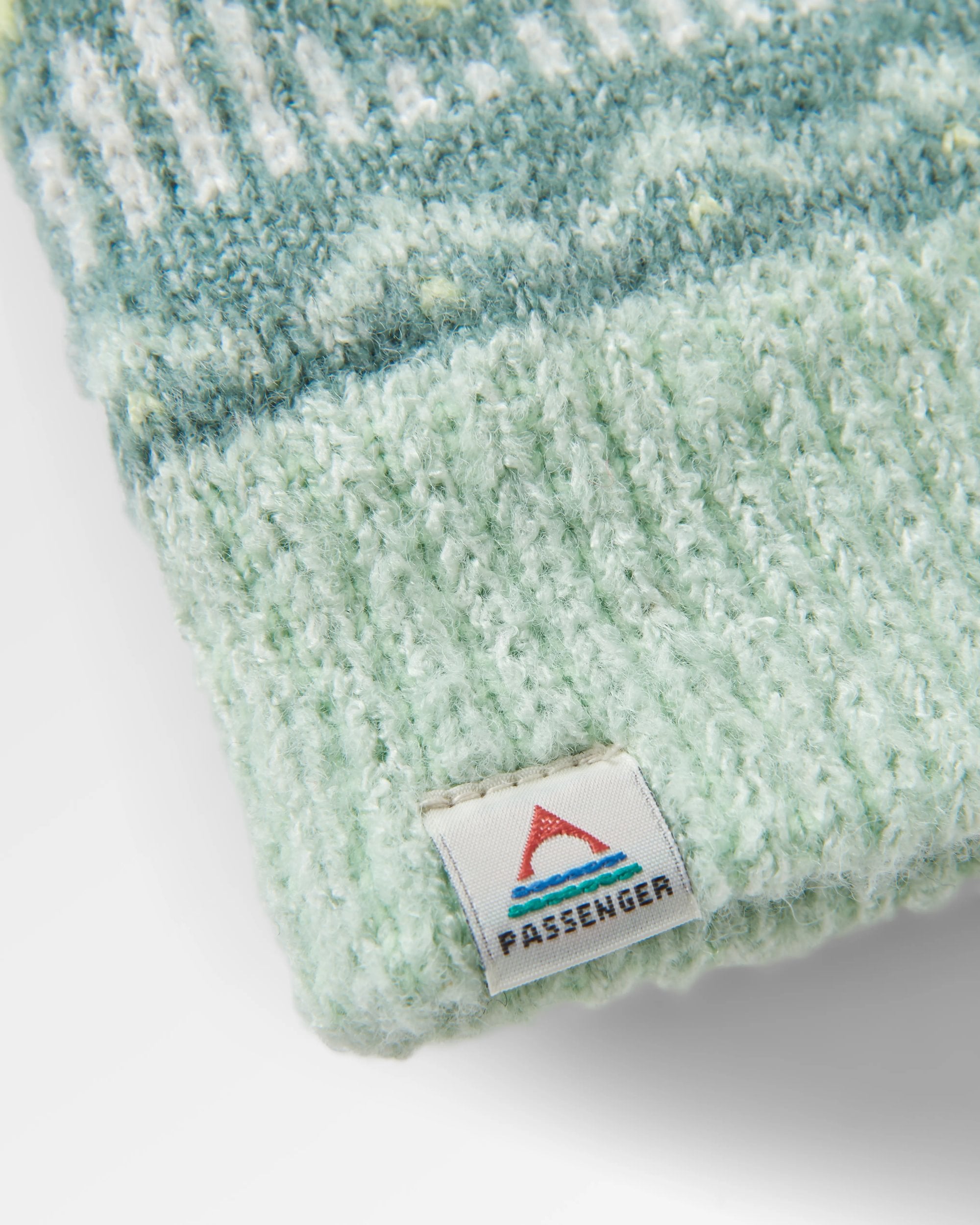 Nettle Recycled Fleece Lined Mittens - Arctic - Flatlay