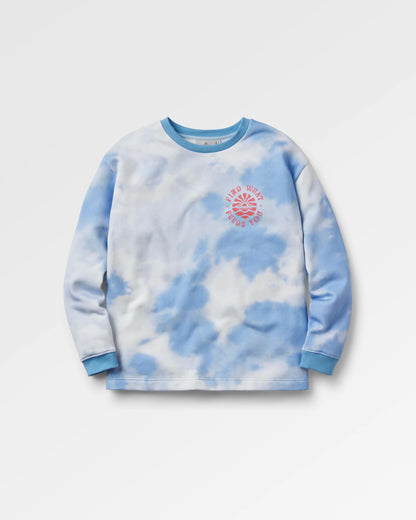 Rediscover Organic Cotton Sweatshirt - Tie Dye Cornflower - Flatlay