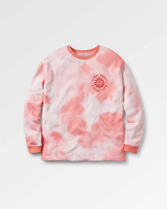 Rediscover Printed Sweatshirt - Tie Dye Shell Pink