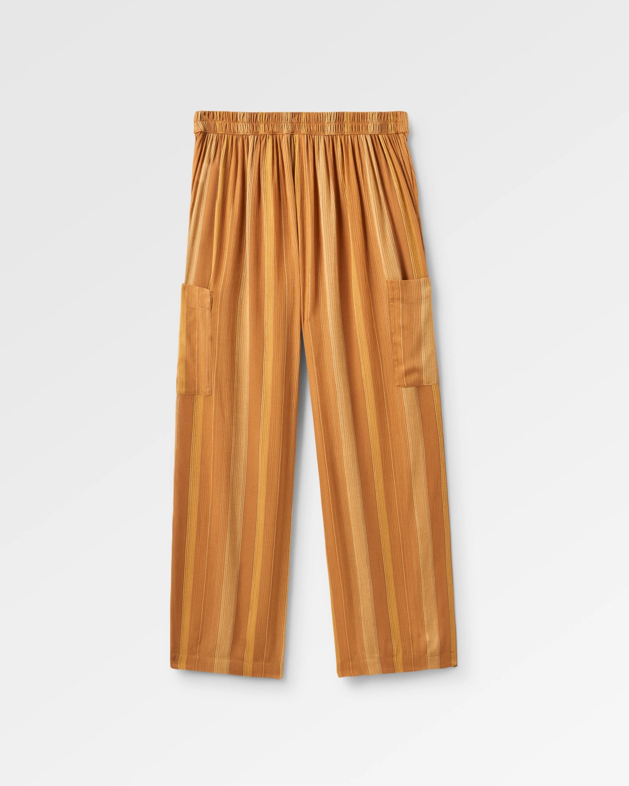 Someday Woven Trouser - Spruce Yellow Stripe - Flatlay