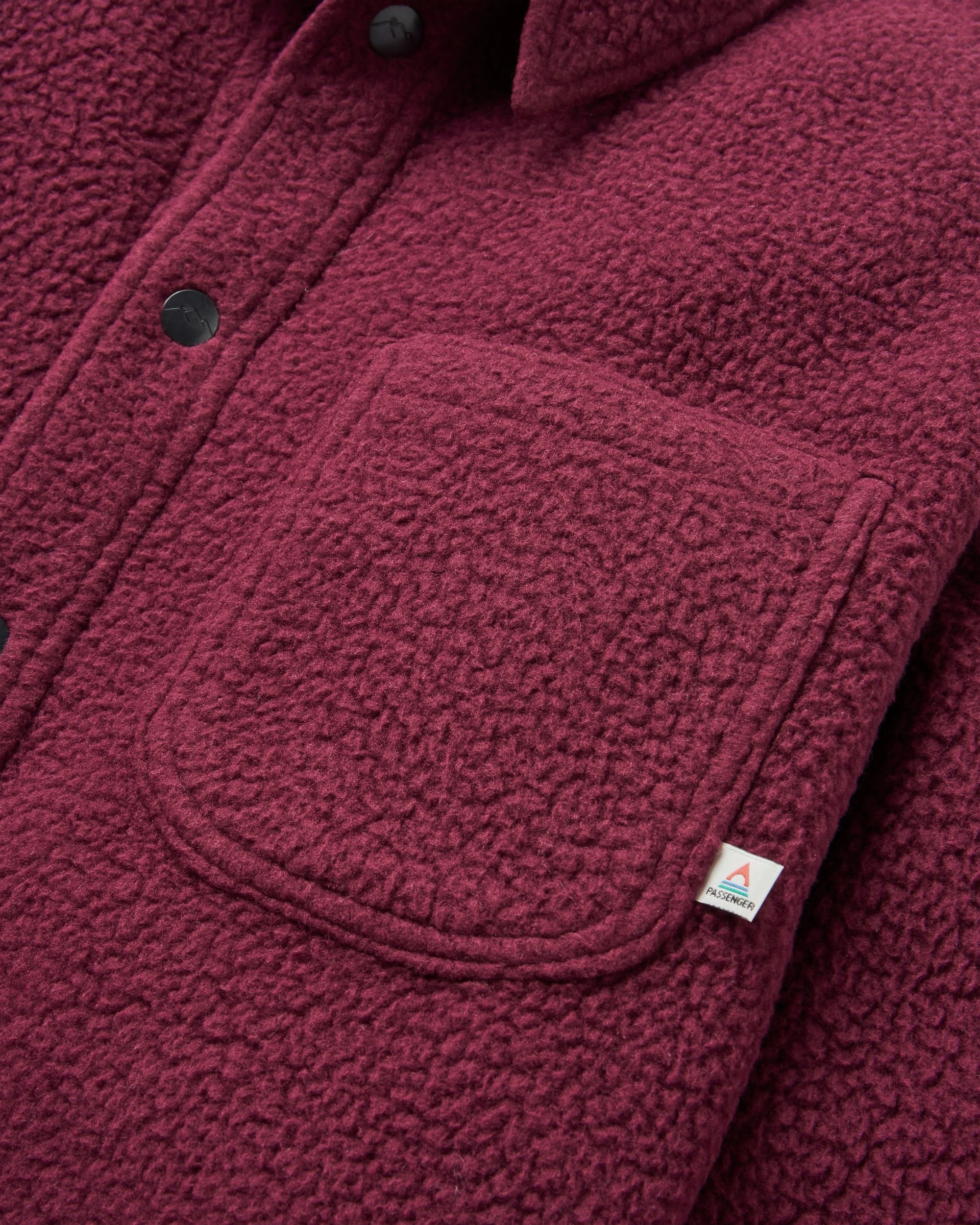 Backcountry Recycled Sherpa Fleece Shirt - Fig - Flatlay