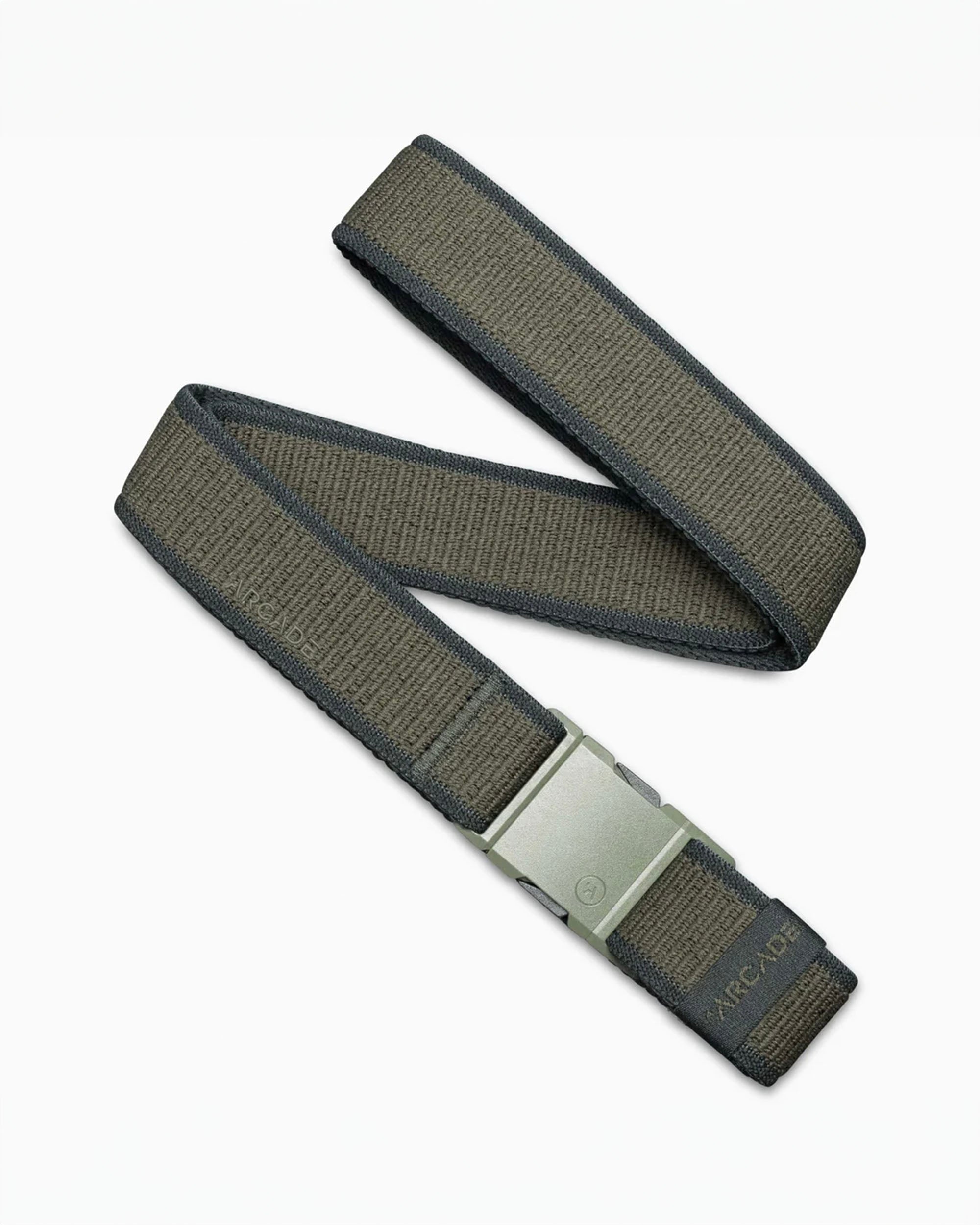 Arcade Belts Carto Slim - Ivy Green / Jalapeño  - Flatlay