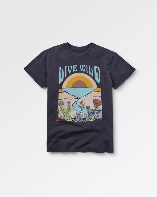 Live Wild Recycled Cotton T-Shirt - Black