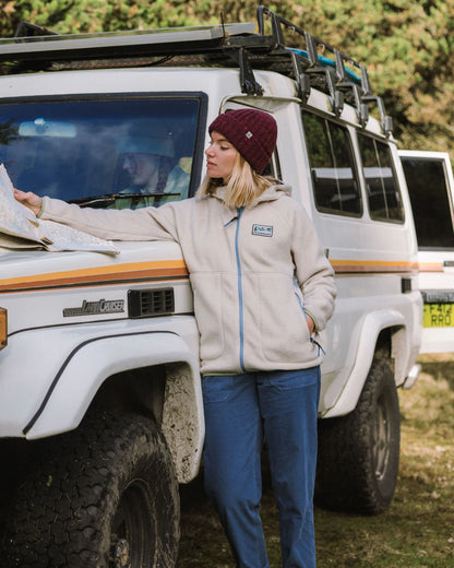 North Coast Vista Full Zip Recycled Sherpa Fleece - Oatmeal - Lifestyle