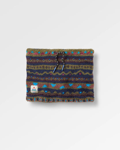 Ash Recycled Sherpa Fleece Snood - Mountain Geo Multi - Flatlay