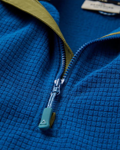 Forestscape Recycled Fleece Hoodie - Blue Navy - Flatlay