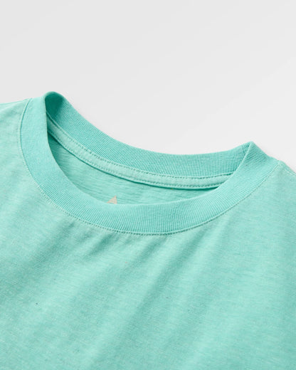 Dune Men's Recycled Cotton T-Shirt - Aqua Marl - Flatlay