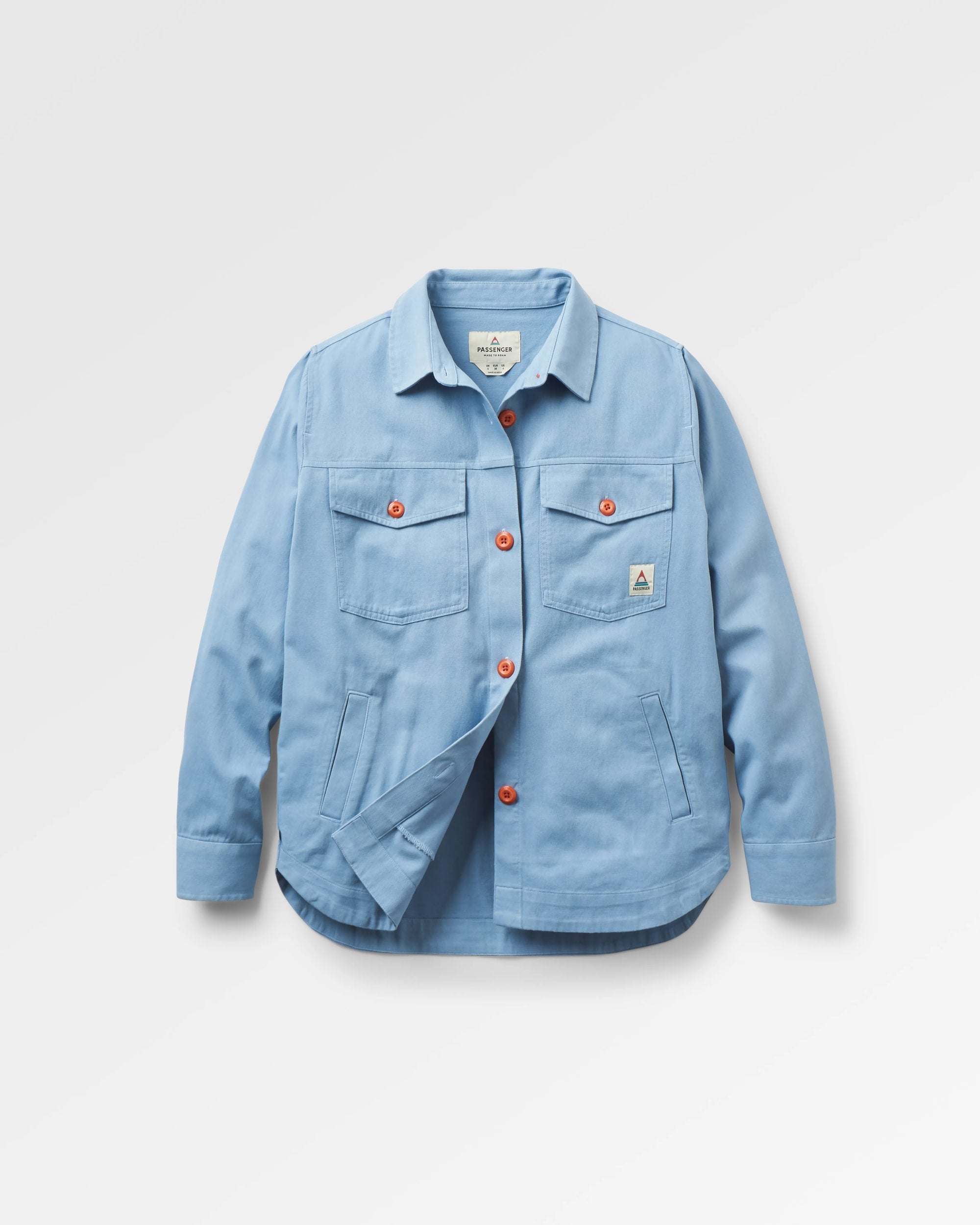 Stella Organic Cotton LS Shirt - Faded Denim - Flatlay