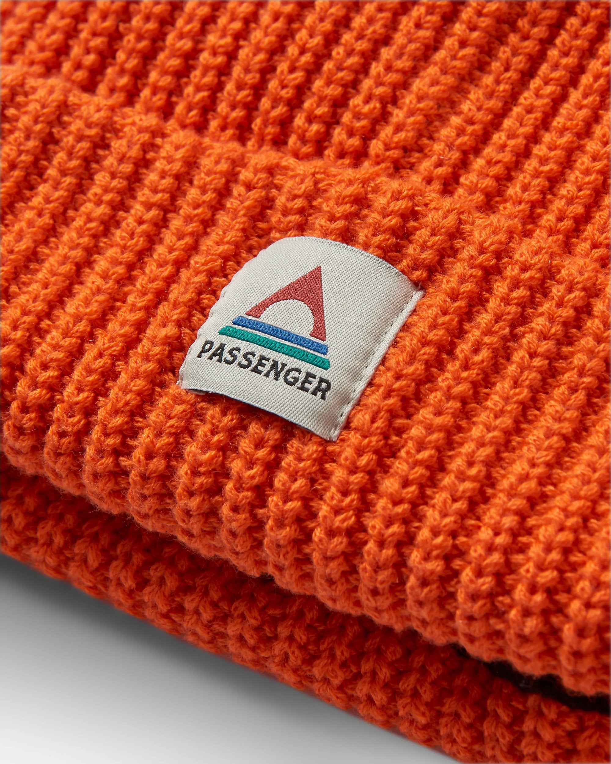 Beechwood Fleece Lined Recycled Beanie - Burnt Orange - Flatlay