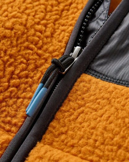 Reconnect Recycled Sherpa Fleece - Retro Orange - Flatlay