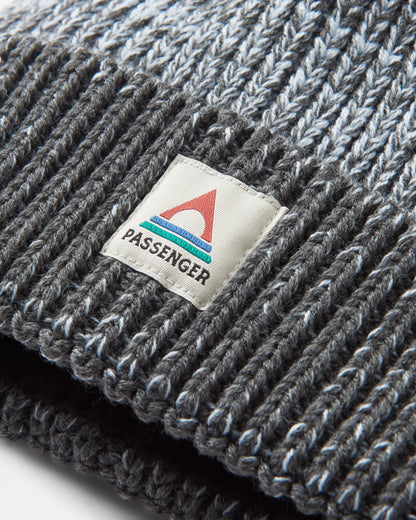 Crag Recycled Bobble Hat - Charcoal/Arctic - Flatlay