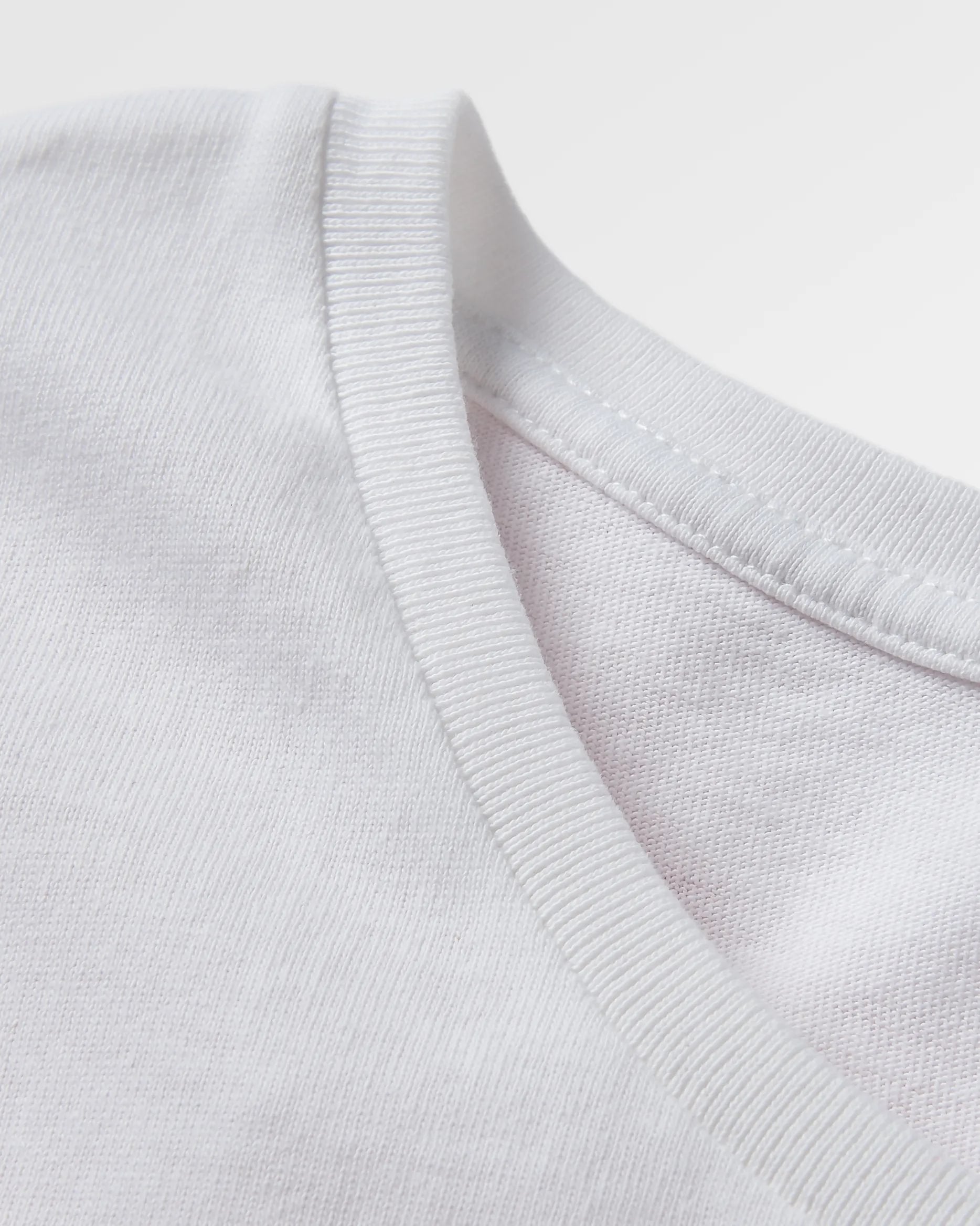 Sunray Recycled Cotton T-Shirt - White - Flatlay