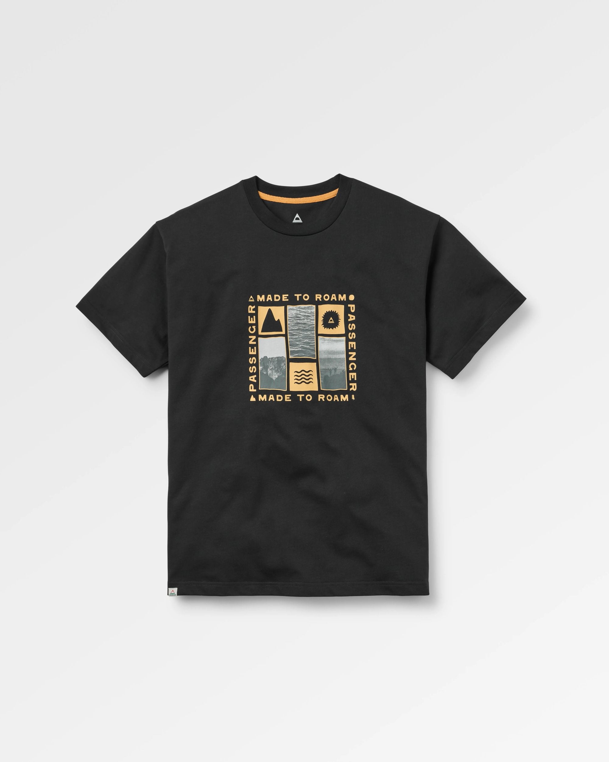 Snapshot Organic Cotton Relaxed Fit T-Shirt - Black - Flatlay