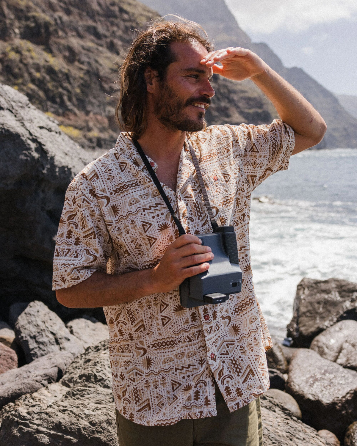 Chill Textured Short Sleeve Shirt Elemental Geo Birch – Passenger