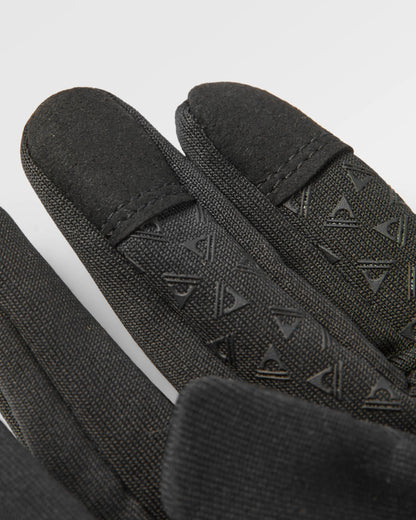 Wintergreen Recycled Polartec® Thermal Gloves - Black - Flatlay