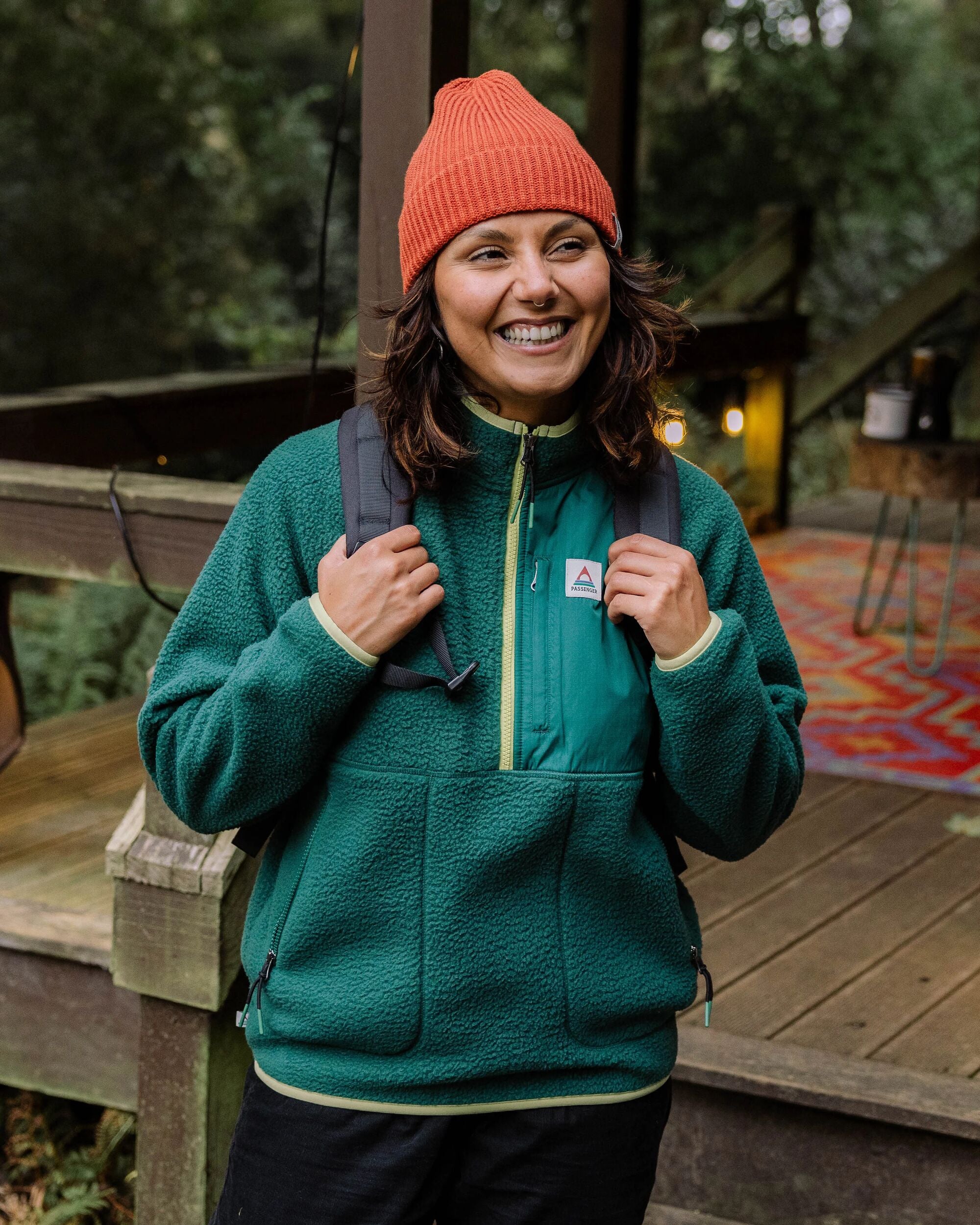 Home Recycled Sherpa Fleece - Rain Forest - Lifestyle