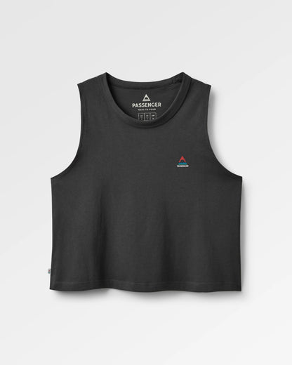 Classic Recycled Cotton Vest - Black - Flatlay