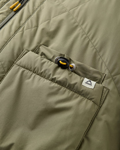 Lucia Sherpa Lined Bomber Jacket - Dusty Olive - Flatlay