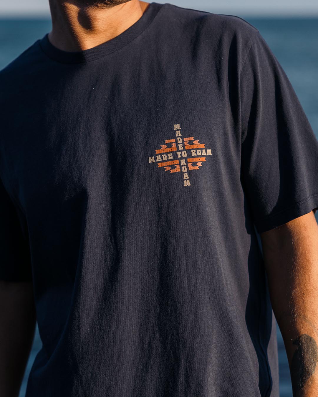 Oar Recycled Cotton T-Shirt - Deep Navy
