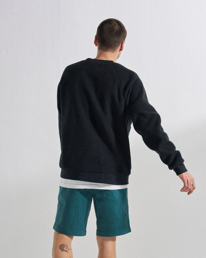 Offgrid Sherpa Crew Fleece - Black - Studio Model