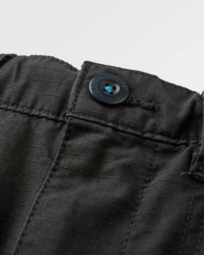Rif-Raf Organic Cotton Ripstop Trouser - Black - Flatlay