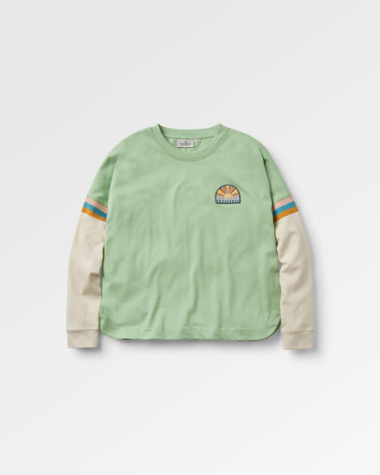 Dream Organic Cotton LS T-Shirt - Green Fig - Flatlay