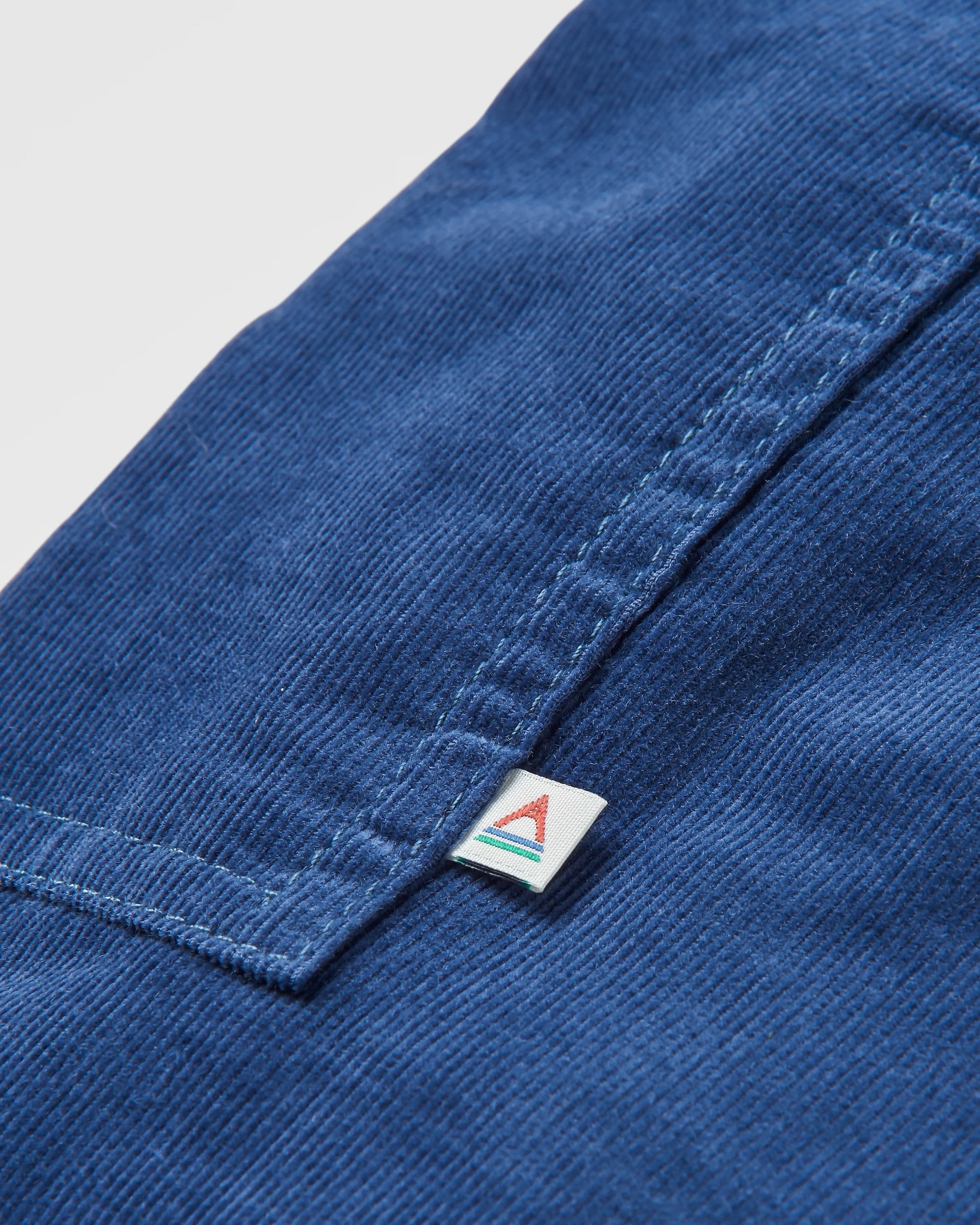 Someday Organic Corduroy Trouser - Dark Denim - Flatlay