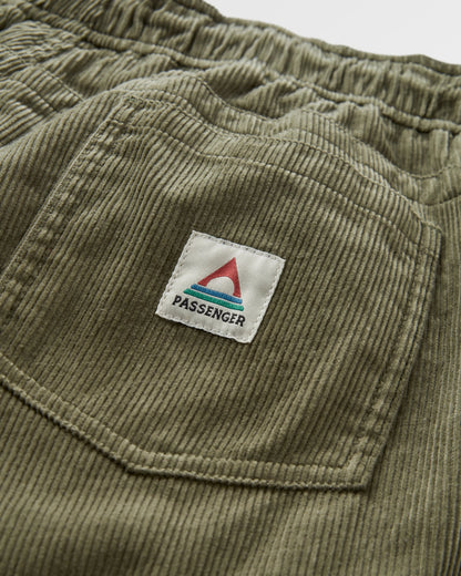 Drifter Cord Short - Dusty Olive - Flatlay