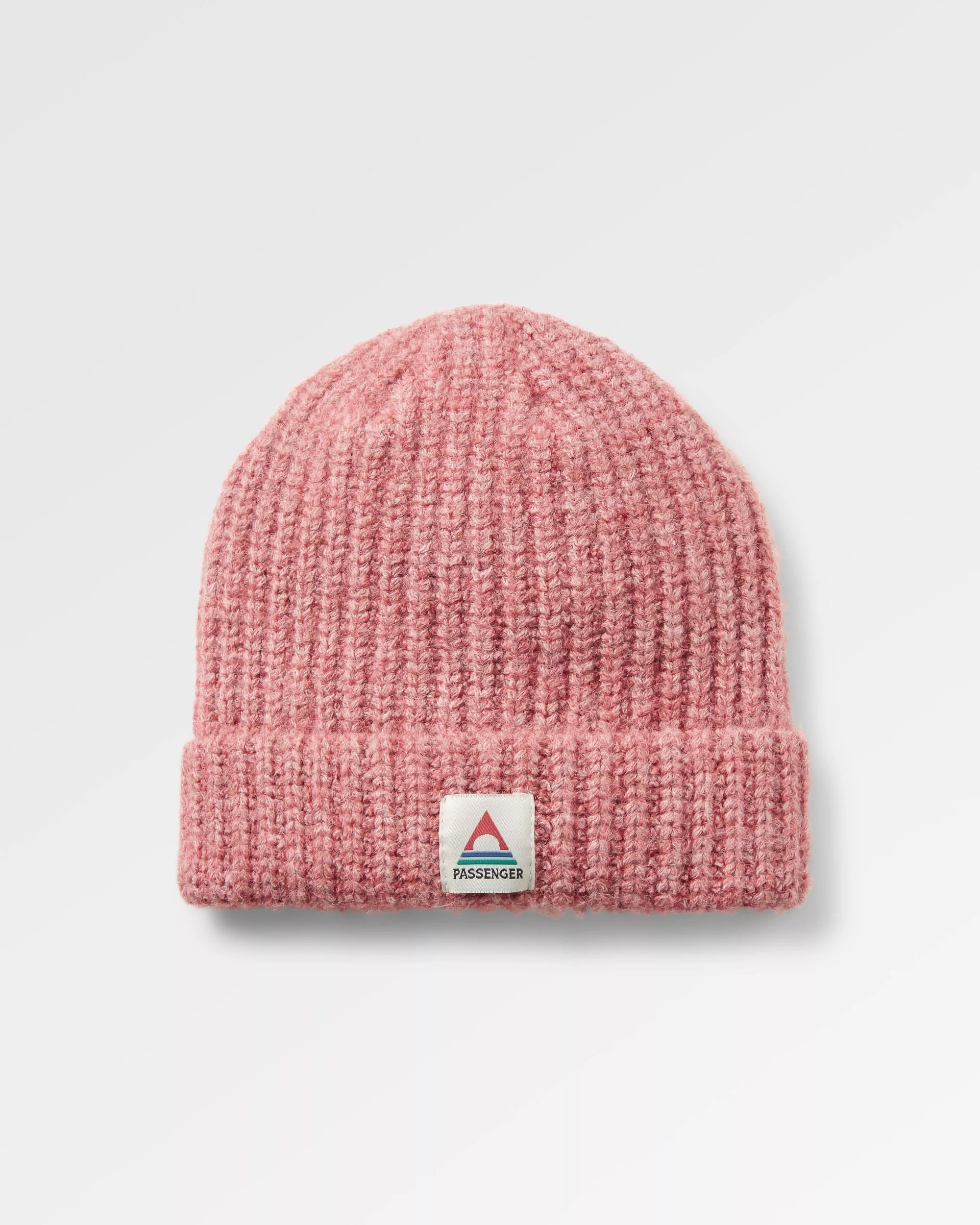 Redwood Fleece Lined Recycled Beanie - Rose - Flatlay