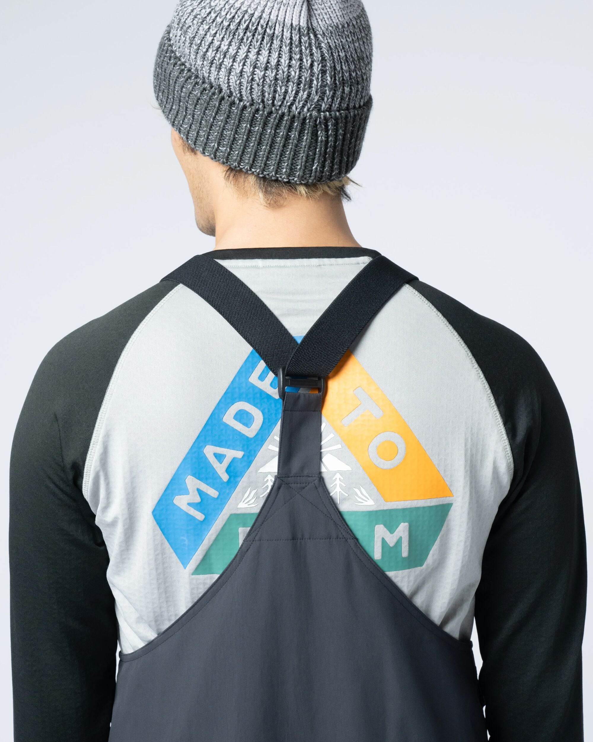 Snowscape Men's Recycled Bibpant - Black - Flatlay