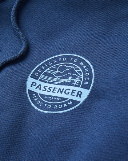 Odyssey Organic Cotton Hoodie - Rich Navy - Flatlay