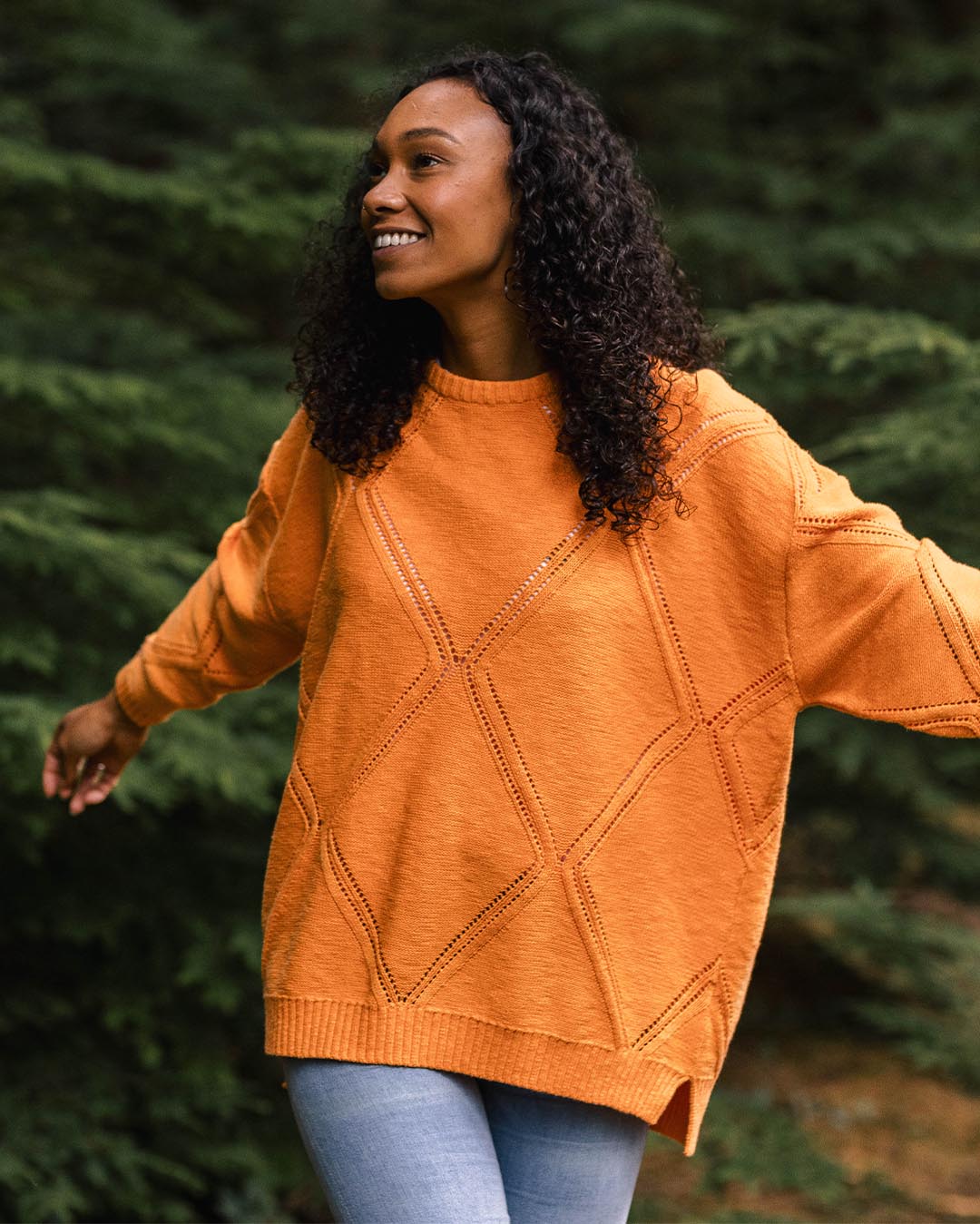 Palm Organic Oversized Knitted Jumper Apricot – Passenger