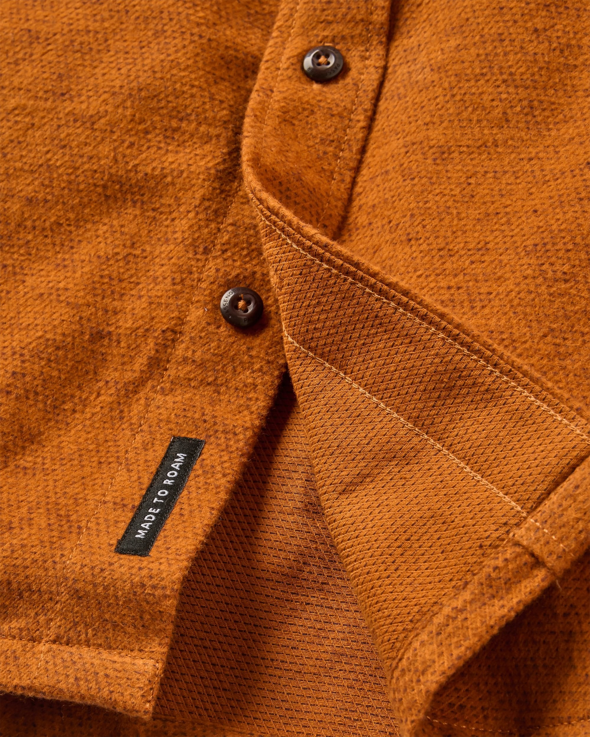 Backcountry Flannel Shirt - Retro Orange - Flatlay