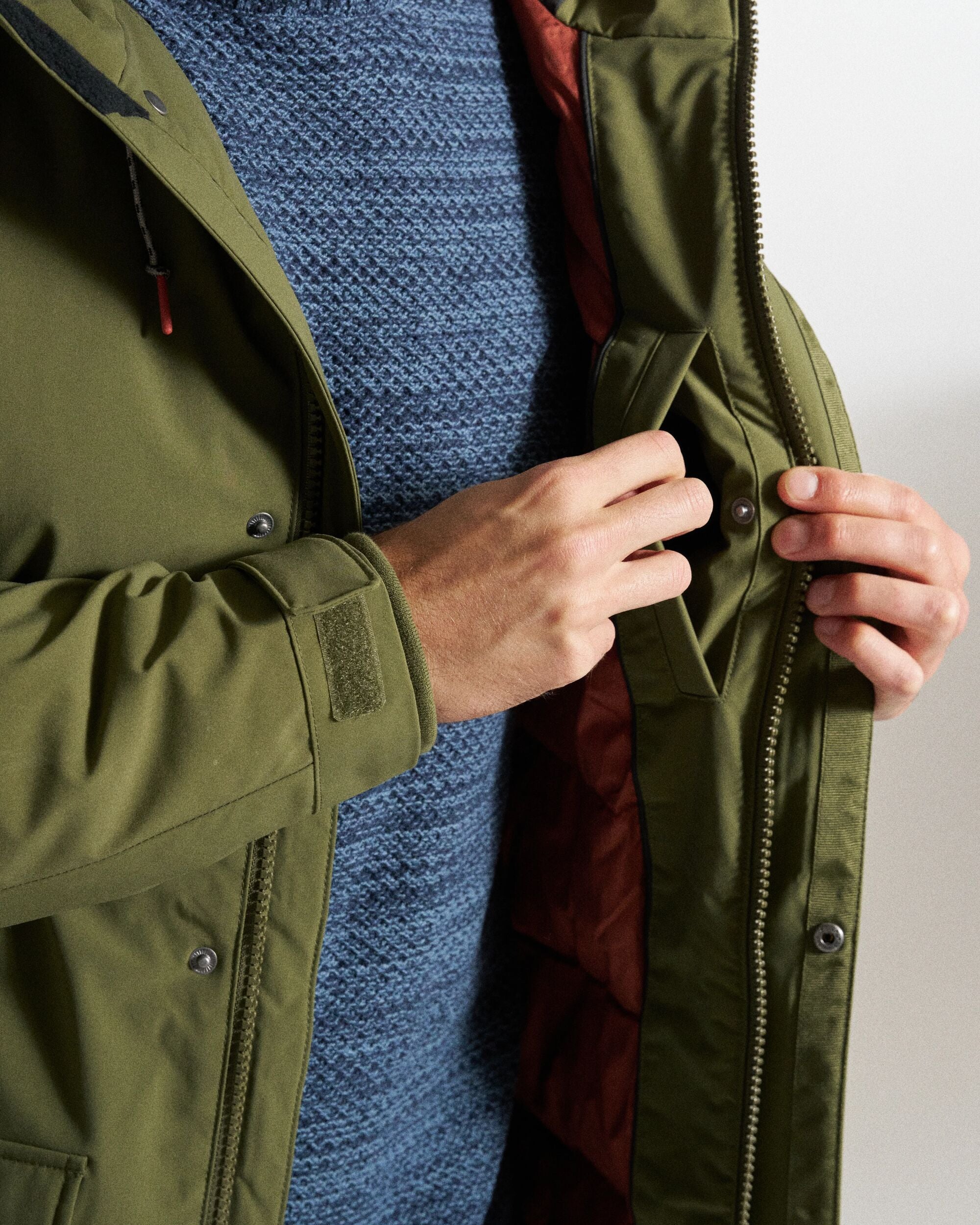 Baltic Recycled Insulated Parka - Khaki - Studio Model