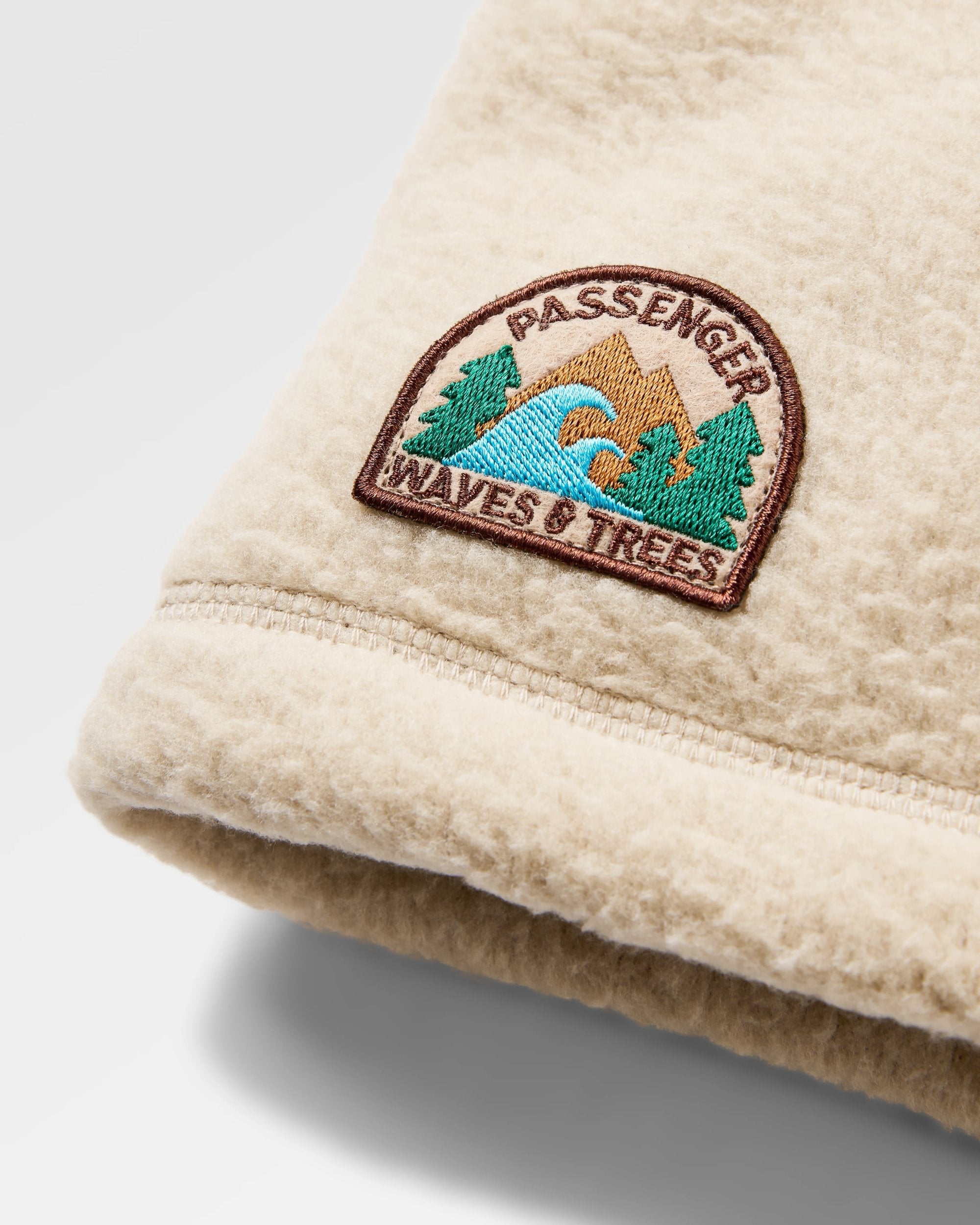 Mulled Sherpa Fleece Snood - Oatmeal - Flatlay