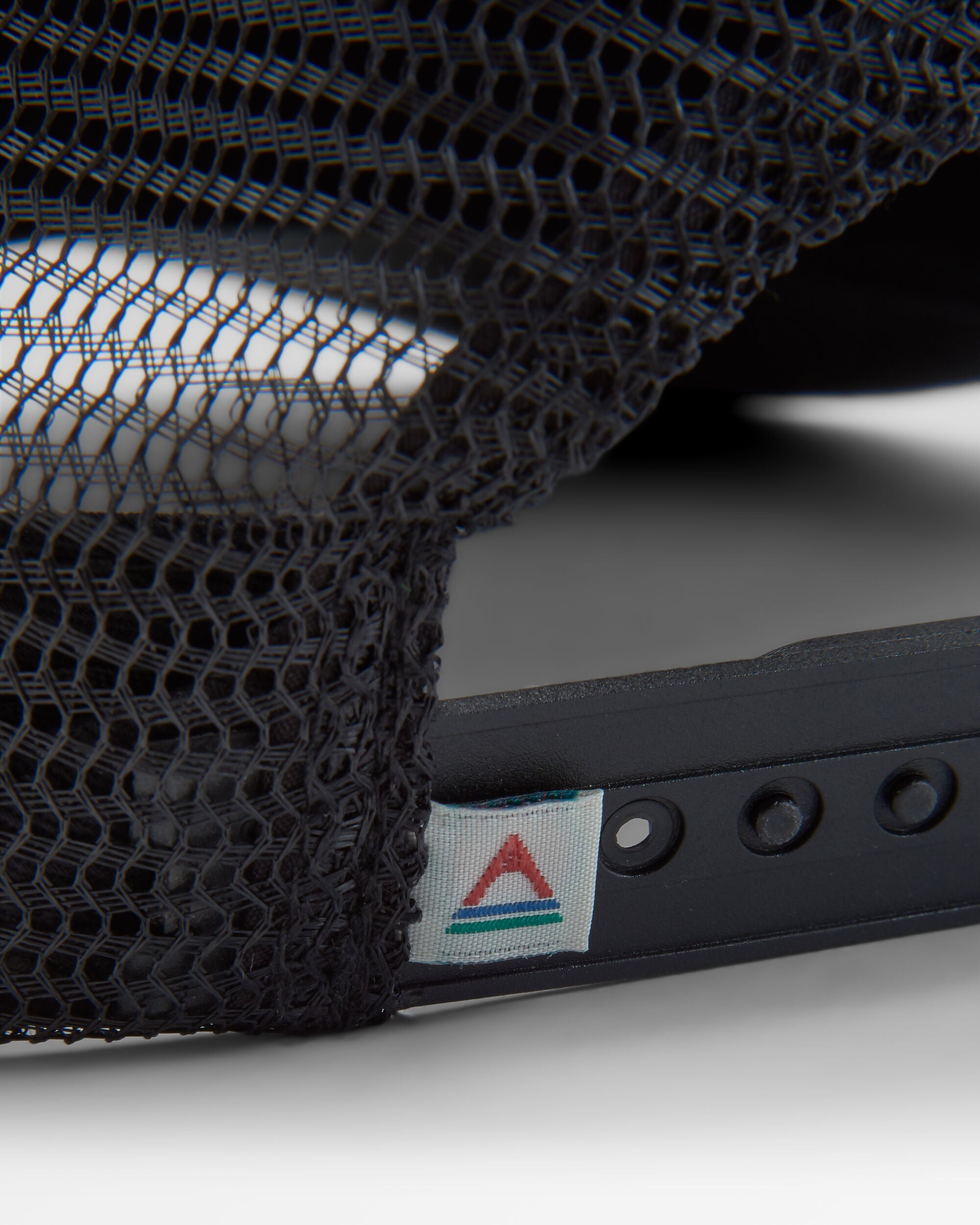 Core Organic Cotton Trucker Cap - Black/ White - Flatlay