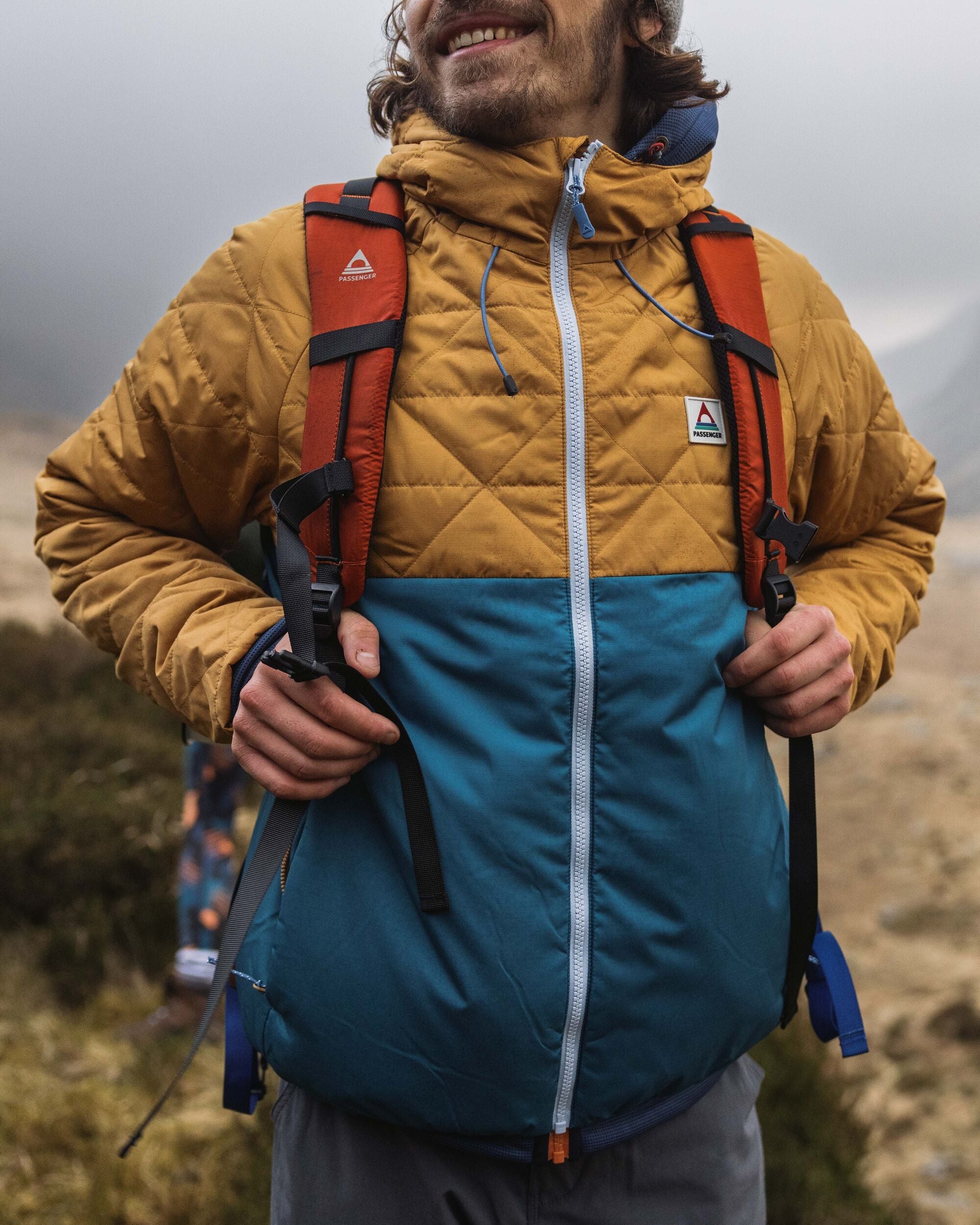 Base Recycled Thermore® Insulated Jacket - Dusty Ochre/ Corsair Blue - Lifestyle