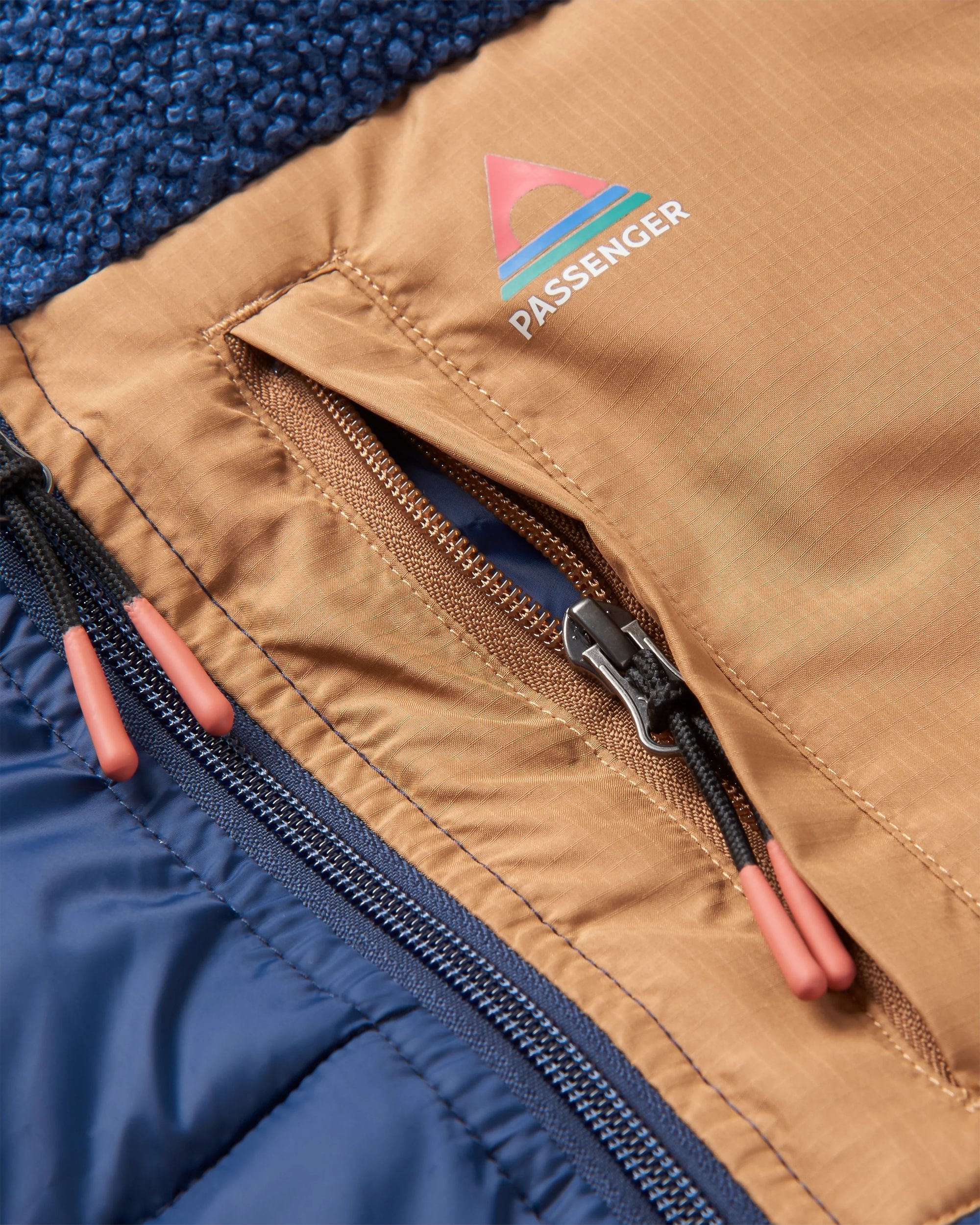 Journey Recycled Insulated Jacket - Rich Navy/Dark Denim - Flatlay