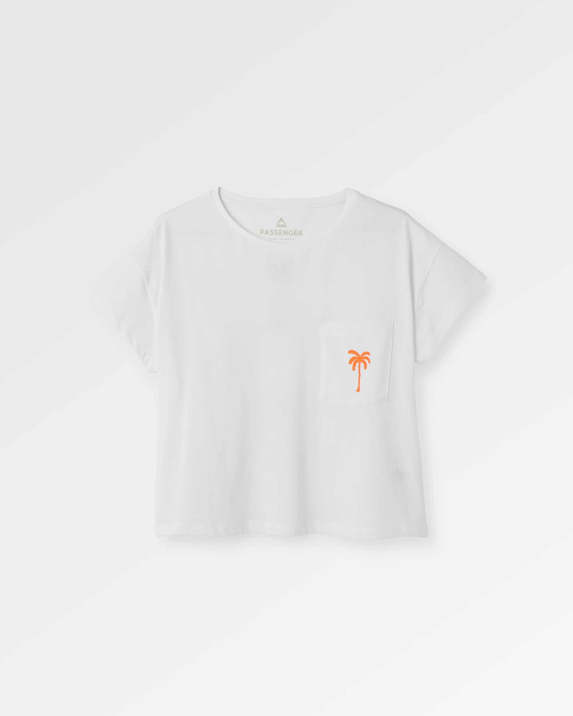 Stack Pocket T-Shirt - White - Flatlay