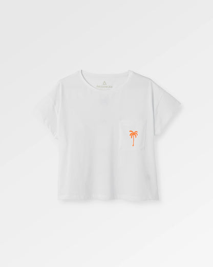 Stack Pocket T-Shirt - White - Flatlay