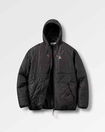 Dylan Recycled Insulated Full Zip Jacket - Black - Flatlay