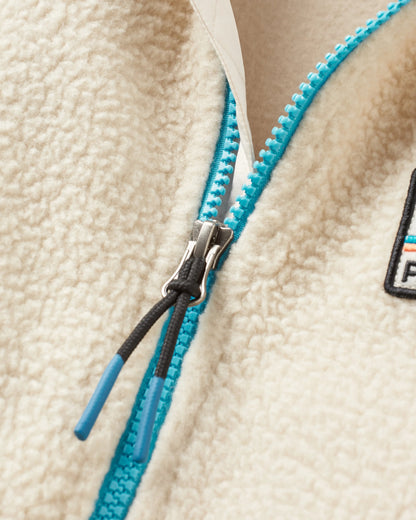 Maine 1/2 Zip Recycled Sherpa Fleece - Green Spruce - Flatlay