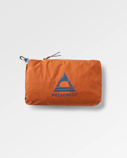 Viento Recycled Windshell Jacket - Dark Denim/Sunset Orange - Flatlay